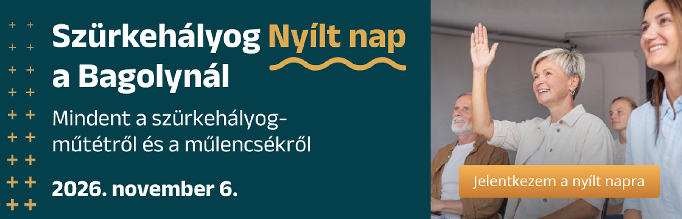 Szürkehályog nyílt nap banner